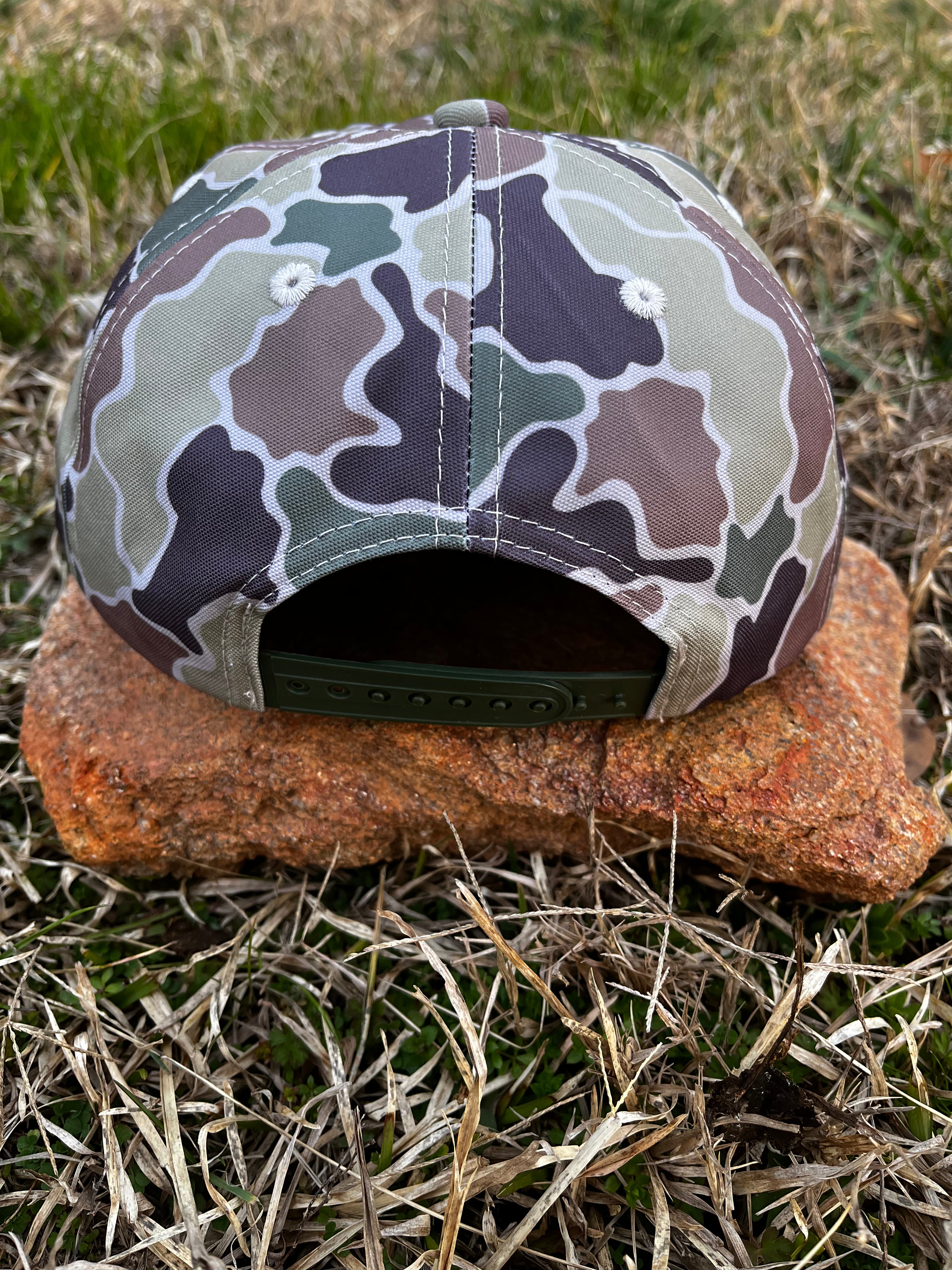Old school 2024 camo hat blank